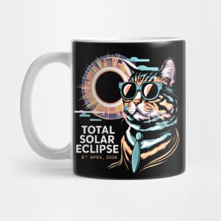 Cosmic Cat: Feline Gaze at the Eclipse Mug